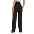 thumbnail image 7 of Weardear Women's Casual Straight Leg Pants High Waisted Button Down Stretchy Business Work Trousers with Multiple Pockets, 7 of 7