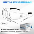 thumbnail image 2 of Gafas de seguridad Salfboy Clear Bulk de 50 unidades con certificación ANSI Z87.1, 2 of 8