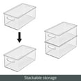 thumbnail image 5 of mDesign Plastic Storage Bin Box Container, Lid and Handles, 8 Pack, Clear/Clear, 5 of 9