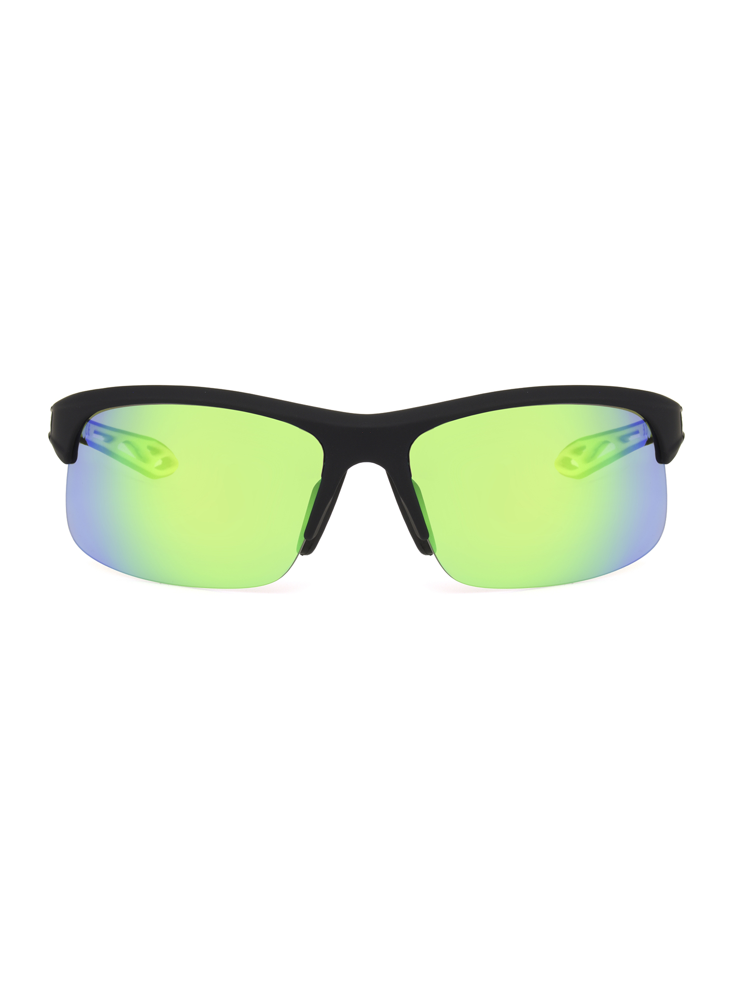 Ironman Men's Blade Fashion Sunglasses with Green Mirror Lenses, Black photo 4