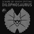 thumbnail image 2 of Junior's Jurassic World: Dominion Beware Venom Spitting Dilophosaurus  Racerback Tank Top Black Large, 2 of 5