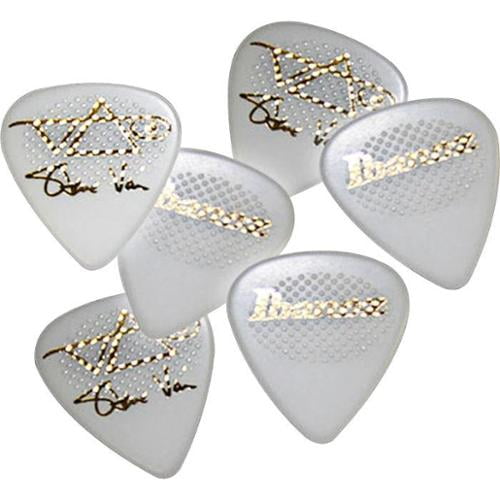 Ibanez Guitar Picks Steve Vai Signature White Rubber Grip Heavy 6 Pack