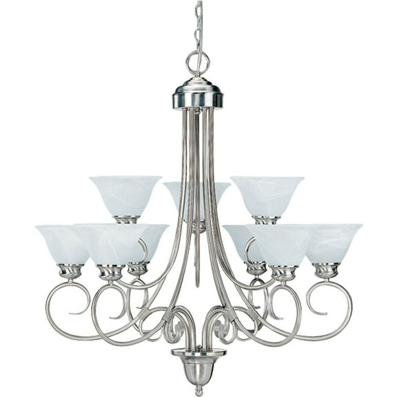 Volume Lighting V2539 Troy 9 Light 36" Wide Chandelier - Nickel