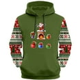 thumbnail image 6 of UVEASISHA Mens Christmas Gifts Big and Tall Fashion Hoodies Funny Santa Claus Graphic Sweatshirt Holiday Casual Fleece Lined Pullover Tops Army Green L, 6 of 6
