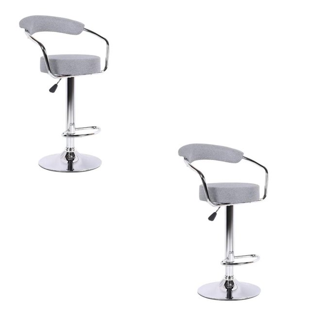 Heavenly Collection Adjustable Stool with stainless steel base SET OF 2