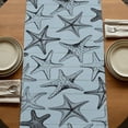 thumbnail image 5 of Table Runners 108 Inches Long Dress Scarves, Teal Blue Starfish Farmhouse Coffee/Dining/Kitchen Table Runner for Living Room, Coastal Ocean Summer Sea Nautical 13x108 Inch, 5 of 9