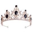 thumbnail image 4 of SEWCHICS Crown Shape Bridal Tiara Zinc Alloy 1Pcs 6.7X6.7In, 4 of 8