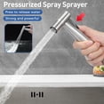 thumbnail image 4 of Universal Pull Out Kitchen Sink Side Sprayer 304 Stainless Steel 1/2 Inch Connector Hose, 4 of 7