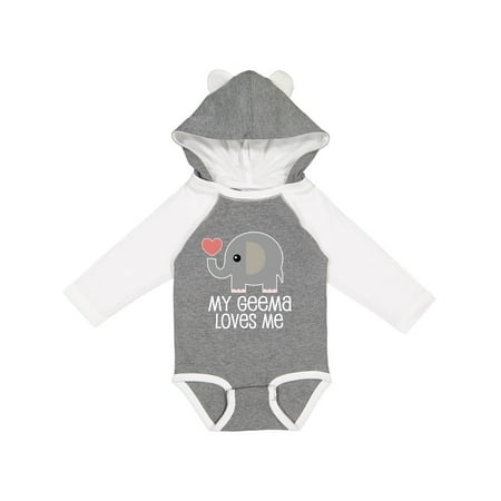 

Inktastic My Geema Grandma Loves Me Gift Baby Boy or Baby Girl Long Sleeve Bodysuit
