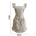 thumbnail image 2 of Delantal retro con volantes ajustable y bolsillos, tallas pequeñas a grandes para mujer, 2 of 5