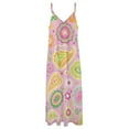 thumbnail image 4 of Pink Paisley Floral Pattern Background Design Design Sleeveless Dress Woman Fashion Long Dresses Women's Summer Suit Dress 2025, 4 of 7