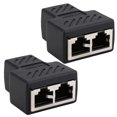 thumbnail image 1 of 2 Pcs RJ45 1 à 2 Câble Réseau LAN Ethernet Femelle Adaptateur Connecteur Séparateur Rallonge Connecteur Tête en T Connexion 2 Pcs, 1 of 6