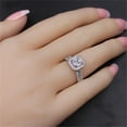 thumbnail image 4 of MABELLA 1.80 Carat TCW Princess Cut CZ 925 Sterling Silver Wedding Rings Bridal Set, 4 of 10