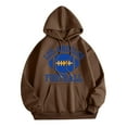 thumbnail image 1 of WEAIXIMIUNG Sweat-Shirt Surdimensionné pour Femmes Plus 3TG Sweat à Capuche Décontracté Col Rond Imprimé Lettre Football de Ville, 1 of 3