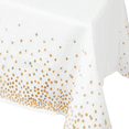 thumbnail image 2 of 8 Pack Gold Dot Disposable Tablecloths Plastic Tablecloth Paper Tablecloths for BBQ, Party, Fine Dining, Wedding, 2 of 6