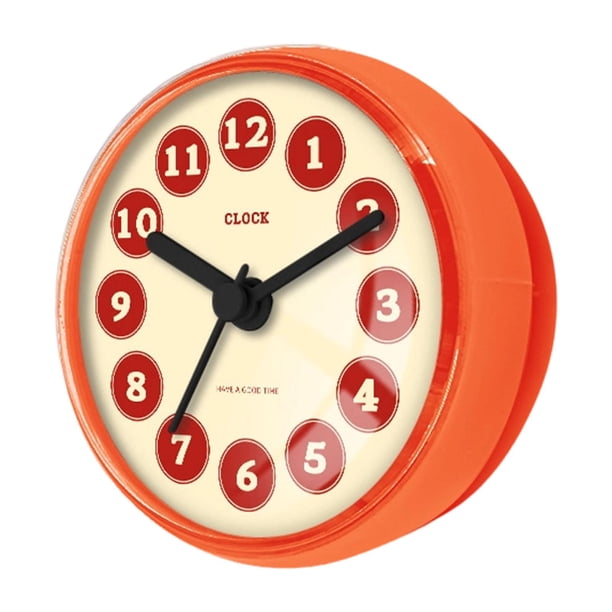 Reloj de baño impermeable y antivaho, reloj de pared para ducha con ventosa, pequeño para Estilo D
