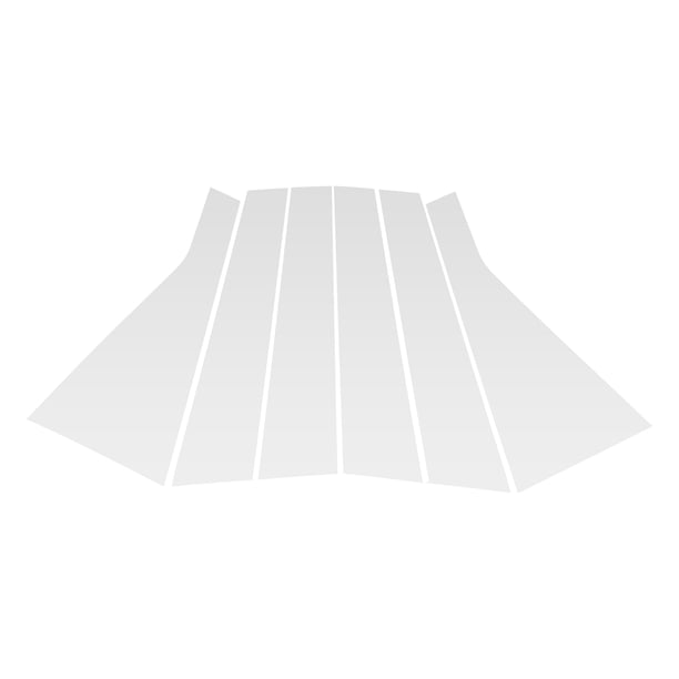 Pegatina Antirrayaduras del Recorte de Ventana del Pilar de la Puerta Unique Bargains para Hyundai Sante Fe 2019-2023 Tono Plateado Frontal Trasero Izquierdo Derecho 6 Pcs
