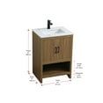 thumbnail image 2 of Elegant Kitchen and Bath Ira 24 Inch Single Bathroom Vanity In Walnut Brown, 2 of 13