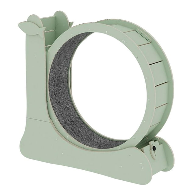 GROWTH TANK Roue pour Chat Exerciseur Tapis Roulant en Bois avec Tapis Facile Vert