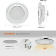 thumbnail image 7 of 12V LED Recessed Ceiling Light For Rv Cabinet Chrome Shell Warm White X6, 7 of 7