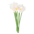 thumbnail image 5 of WHAMVOX 10pcs Elegant Lifelike Real Touch Artificial PU Flower Bouquets Bridal Wedding Flower Bouquets (White), 5 of 8