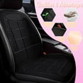 thumbnail image 4 of Velvet Heated Car Seat Cushion Comfortable Heated Seat Cover for Cars Trucks SUV Van,12/24V Soft Winter Seat Cushion for Driver or Passenger Black Heated Front Seat Covers, 4 of 7