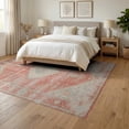 thumbnail image 3 of ODIKA 6'x9' Washable Area Rug Non-Slip, Easy Care, Distressed Vintage Tapete Rosa Ornate Border Symmetrical for Family Room, Living Room, Master Bedroom, 3 of 7