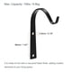 thumbnail image 3 of Ganchos colgantes de pared de hierro negro Uxcell de 4 pulgadas para interiores y exteriores, 4 unidades, 3 of 6