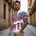 thumbnail image 3 of Aplkyhs USA 4th Of July Couple Golf Shirts Couple Golf Matching Outfits Quarter Zip Mens Hawaiian Shirt Suitable for Outdoor Sports Breathable Fabric Quick Dry, 3 of 6