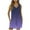 Purple, variant on Plus Size Women One Piece Rompers Casual Summer Sleeveless Tie Dye Gradient Print V Neck Short Overall Pants Loose Fit Comfy Bib Jumpers Purple M