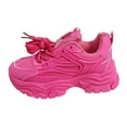 thumbnail image 1 of Wyzesi Espadrilles Rouges Femmes Taille Espadrilles en Tricot Volant Femmes Automne et Hiver Mode Bout Rond à Lacets Chaussures Décontractées Semelle Épaisse Chaussures de Course Espadrilles Blanches Femmes Gomme Espadrilles de Noël pour Femmes, 1 of 5