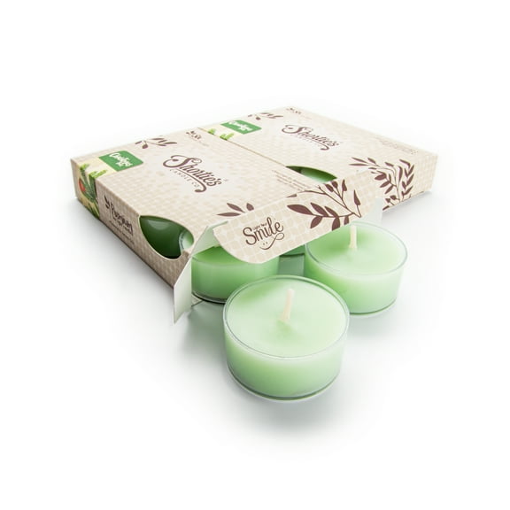 Christmas Tree Tealight Candles Multi Pack - 12 Green Premium Scented Tea Lights - Natural Oils - Shortie's Candle Company