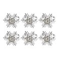 thumbnail image 1 of 6pcs Silver Snowflake Design Napkin Rings Sparkling Rhinestone Napkin Buckles Metal Napkin Holders Christmas Dinning Table Setting Decoration for Christmas Party Table, 1 of 7