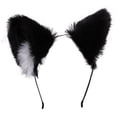 thumbnail image 2 of Callipe Cats Ears Headband Long Furry Adorable Plush Exquisite Cosplay Party Headpiece for Party, 2 of 2