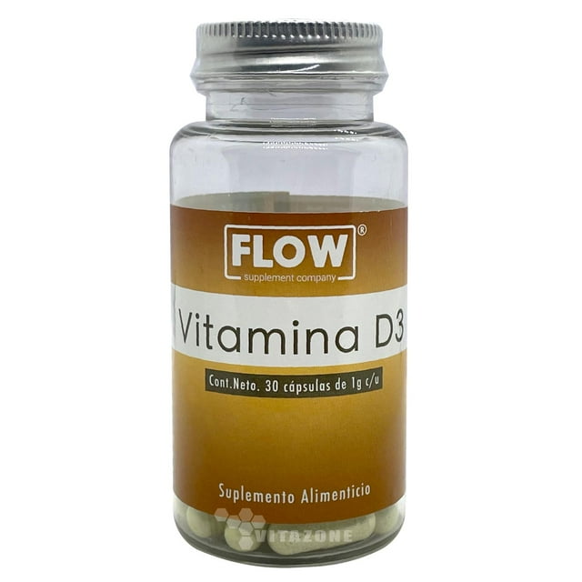 Vitamina D3 30 cápsulas Flow naranja oscuro Flow FLOWVITAMINAD3