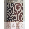 thumbnail image 6 of Vintage Abstract Sheer Curtains 72 Inch Length 2 Panels for Living Room, Retro Classic Pattern Texture Light Brown Voile Kitchen Curtain Set, Luxury Privacy Drapes Window Treatment for Bedroom, 6 of 7