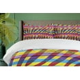 thumbnail image 4 of Ambesonne Zebra Print Duvet Cover Set, Vibrant Curvy Lines, 2-Calking, Fuchsia Yellow, 4 of 7