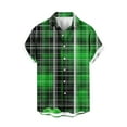 thumbnail image 3 of JURANMO Happy St. Patrick's Day Men's Short Sleeve Button Down Hawaiian Shirt Summer Casual Beach Shirt Holiday Bowling Shirts Green L Sales of The Day Lightning, 3 of 6