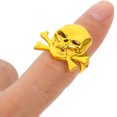 thumbnail image 2 of 1 juego de pendientes de anillo de dedo pirata con decoración de calavera de Halloween con diseño de anillo, 2 of 8