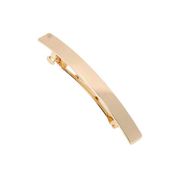 Vocoste 1 Pc Hair Barrettes Grace Polished Square Barrette Clip Gold Tone