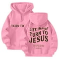 thumbnail image 4 of Women's Hoodies Sweatshirts Long Sleeve Baggy Zip Up Hoodie Oversized Hoodie for Women Pink Plain Sweatshirt Fall Essentials Cute Womens Clothes, 4 of 6