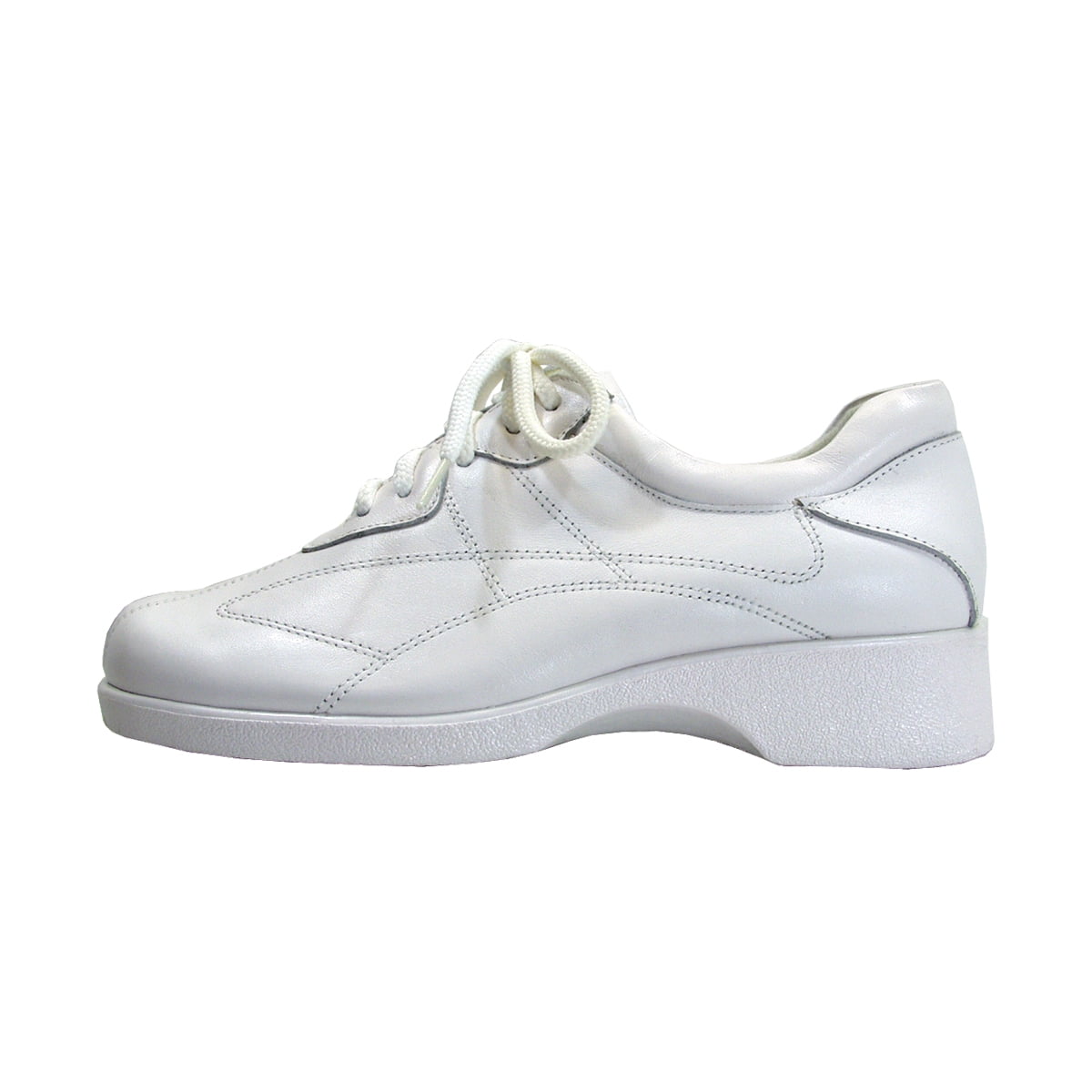 24 HOUR COMFORT Lisa Wide Width Leather Lace-Up Shoes WHITE 6