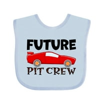 Inktastic Future Pit Crew Red Race Car Boys or Girls Baby Bib