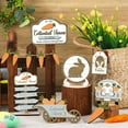 thumbnail image 3 of Easter Tiered Tray Decor, Ongmies Easter Tiered Tray Decorations – Spring Table Wooden Signs, Carrot, Bunny, and Egg Decor for Easter Home & Kitchen, 1 Set of Easter Trays, 3 of 6