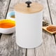 thumbnail image 5 of Recipiente metálico para cocina de encimera con tapa hermética de bambú Contenedores grandes para harina y azúcar, café, té y especias, 5 of 8