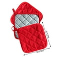 thumbnail image 3 of Oleegame 2PC Red Potholder (Set Of 3) 18x18cm Red Potholder Kitchen Supplies Baking Mat Red, 3 of 3