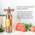 thumbnail image 4 of Pepper Mill Professional Refillable Ceramic Rotor Coarseness Adjustable Manual Pepper Salt Grinder for Kitchen Fine Crafted, 4 of 8