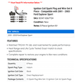 thumbnail image 2 of Ignition Coil Spark Plug and Wire Set 8 Piece - Compatible with 2001 - 2003 Ford Explorer Sport 2002, 2 of 2