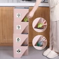 thumbnail image 1 of ZeusStackable Desktop Recycling Sorting Trash Can Household Dry Wet Rubbish Bin, 1 of 7
