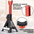 thumbnail image 4 of Stanew Torre Auto 2 Piezas Doble Seguro Altura 3 Toneladas 29-41 cm,con Silleta Antidesplazamiento,Soporta hasta 3000 kg, 4 of 8